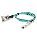 NVIDIA® MFA7A50-C005 Compatible 100GBase-AOC QSFP28 to 4xSFP28 Active Optical Cable (850nm, MMF, 5m)