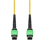 7m MPO/APC to MPO/APC Yellow OS2 LSZH 12-Strand Fiber Patch Cable