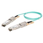 Nvidia® Compatible 400GBase-AOC QSFP112 to QSFP112 Active Optical Cable (850nm, MMF, 5m, CMIS 5.0)