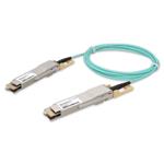 MSA Compliant 200GBase-AOC QSFP28-DD to QSFP28-DD Active Optical Cable (850nm, MMF, 10m) with CDR Bypass