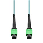 7m MPO/APC to MPO/APC Aqua OM4 OFNR (Riser-Rated) 16-Strand Fiber Patch Cable