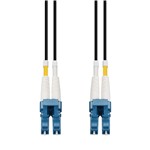 3m LC to LC Black OS2 Duplex Armored OFNR (Riser-Rated) SMF Fiber Patch Cable