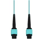 107m MPO/UPC to MPO/UPC Aqua OM4 OFNR (Riser-Rated) 12-Strand Fiber Patch Cable