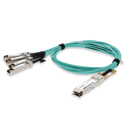 Picture of Cisco® QSFP-4SFP25G-AOC5M Compatible 100GBase-AOC QSFP28 to 4xSFP28 Direct Attach Cable (850nm, MMF, 5m)