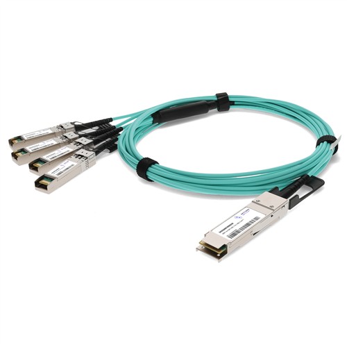 Picture of Cisco® QSFP-4X10G-AOC7M Compatible 40GBase-AOC QSFP+ to 4xSFP+ Active Optical Cable (850nm, MMF, 7m)