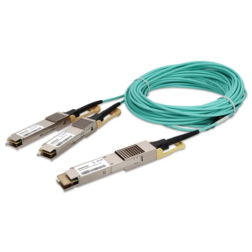 Picture of Arista Networks® Compatible 400GBase-AOC QSFP-DD to 2xQSFP56 Active Optical Cable (850nm, MMF, 2m)