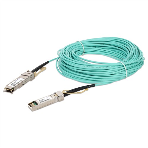 Picture of MSA Compliant 100GBase-AOC DSFP to QSFP56 Active Optical Cable (850nm, MMF, 35m, CMIS 4.0)
