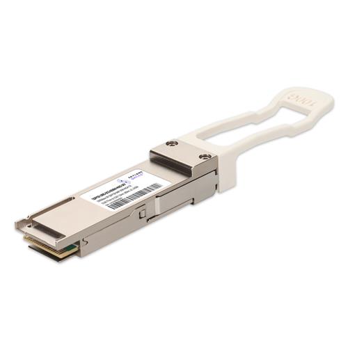 Picture of Huawei® Compatible (with select systems) 100GBase-ZR QSFP28 Transceiver (SMF, 1528.77nm to 1567.13nm, 80km, LC, DOM, 0 to 70C) 0dbm