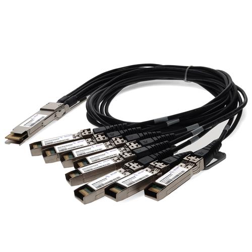 Picture of Dell® Compatible 200GBase-CU QSFP-DD 200G to 8xSFP28 Direct Attach Cable (Passive Twinax, 1m)