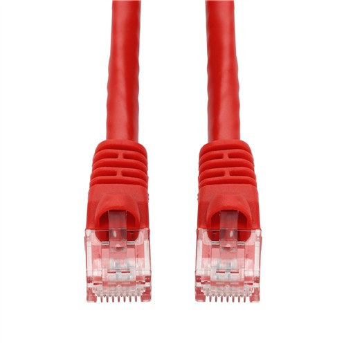 Picture of 1m Red CAT 6A PVC Ethernet Cable Snagless Bubble Boot RJ-45 M/M