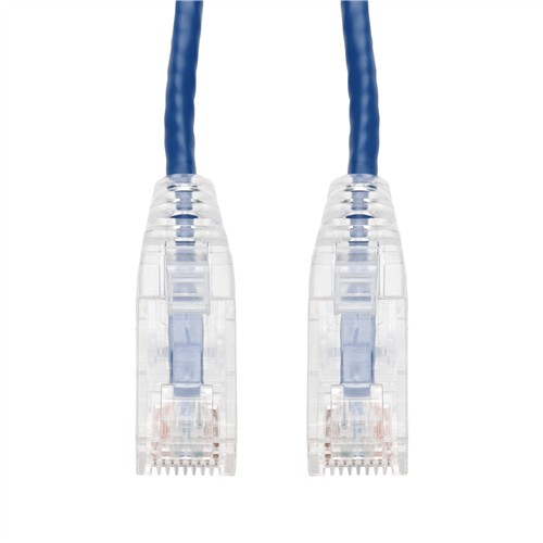 Picture of 95ft Blue CAT 6 Slim PVC Ethernet Cable Snagless Clear-Claw RJ-45 M/M