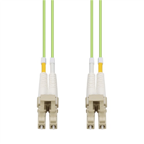 Picture of 24m LC to LC Lime Green OM5 Duplex OFNR (Riser-Rated) Fiber Patch Cable
