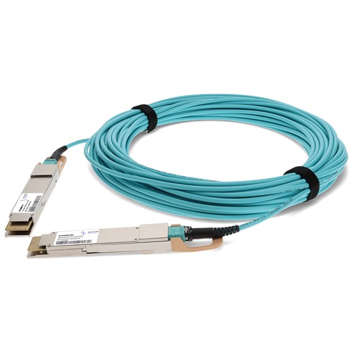 Picture of Arista Networks® AOC-D-D-400G-30M to Mellanox® Compatible 400GBase-AOC QSFP-DD to QSFP-DD Active Optical Cable (850nm, MMF, 30m)